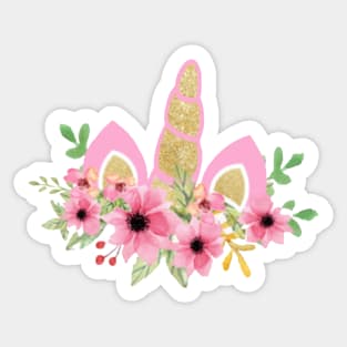 Unicorn flowers Sticker